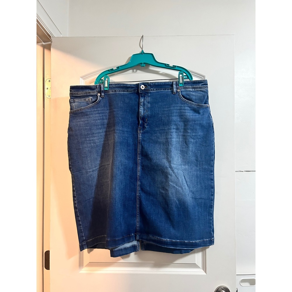 J Jill Denim Pencil‎ Skirt Blue Wash Classic Fit Size 26